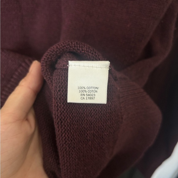 Banana Republic Burgandy Sweater Soft Knit M - Picture 5 of 5